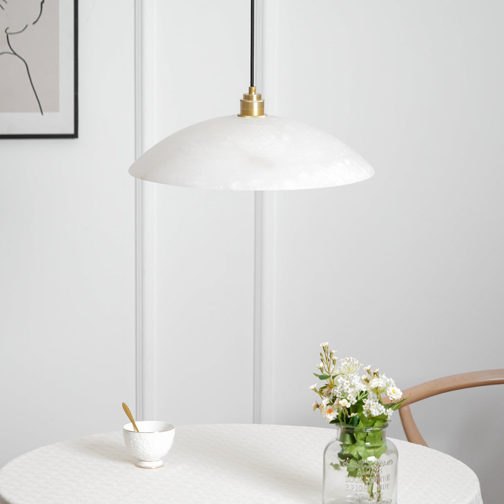 Alabaster Dome Pendant Light | Esilora