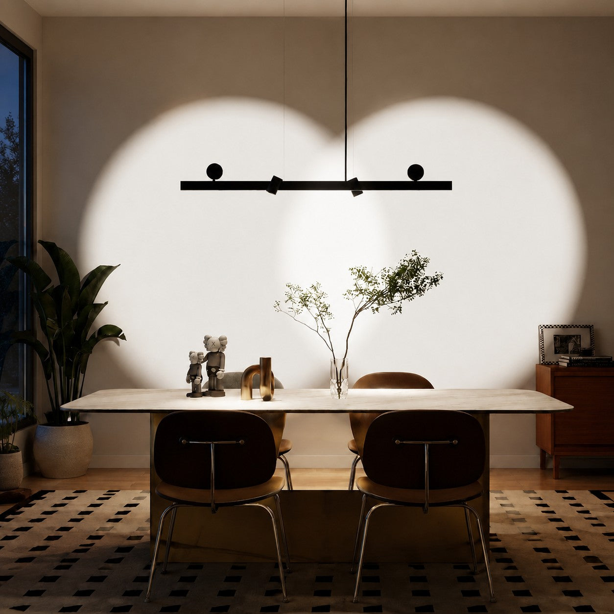 Linear Wall-Wash Dining Pendant Light | Esilora