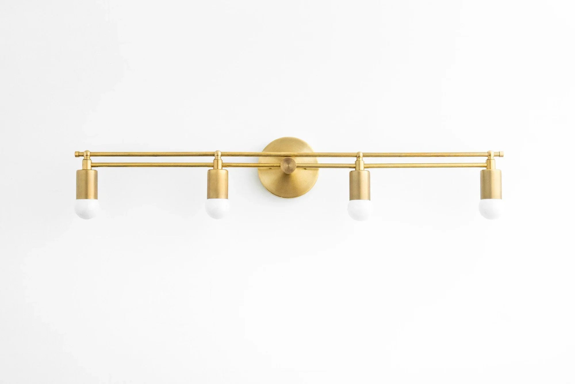 Mobilux Line Sleek Multi-Head Bathroom Wall Light – Designer Vanity Sconce with Glass Shades | Esilora