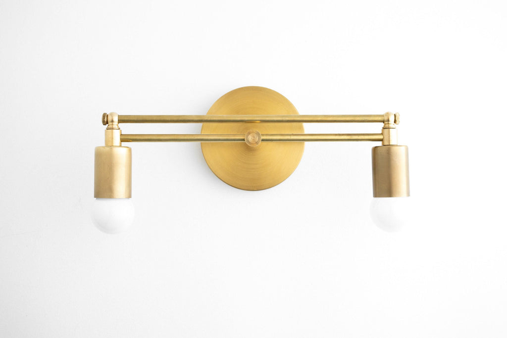 Mobilux Line Sleek Multi-Head Bathroom Wall Light – Designer Vanity Sconce with Glass Shades | Esilora