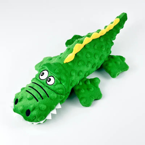 SqueakyPlush Crocodile Dog Toy — Soft Squeaker Chew Toy