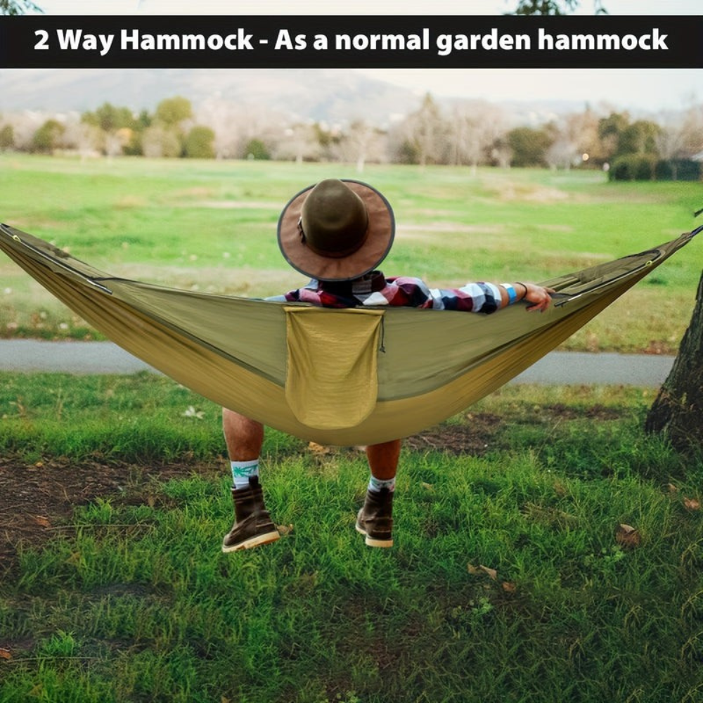 Camping Hammock with Mosquito Net and Sun Shelter