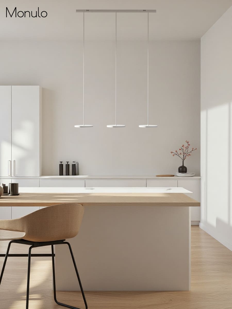 Minimalistische Mehrkopf-Pendelleuchte – Rundes Design für Küche | Esilora