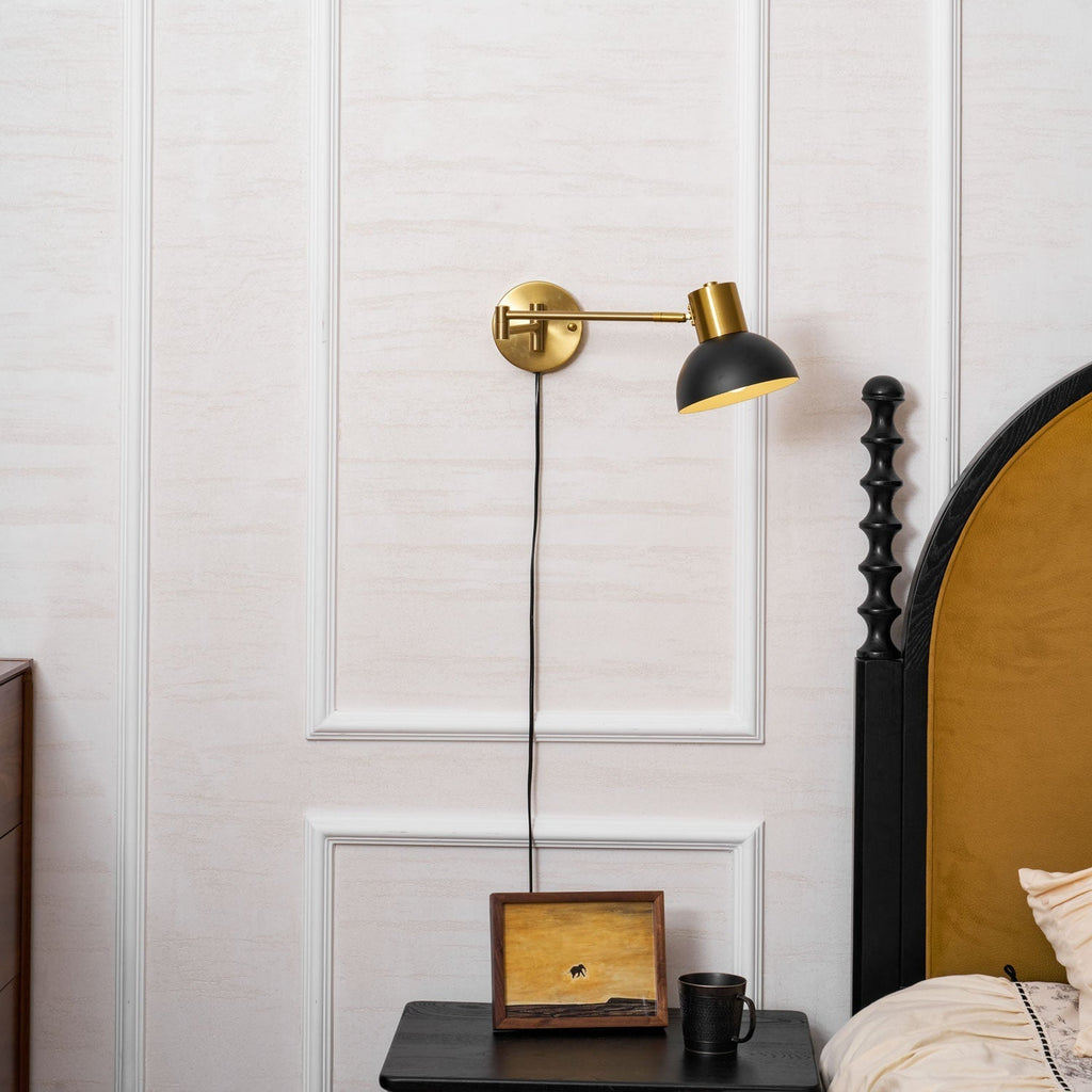 Adjustable Arm Plug In Wall Lamp | Esilora