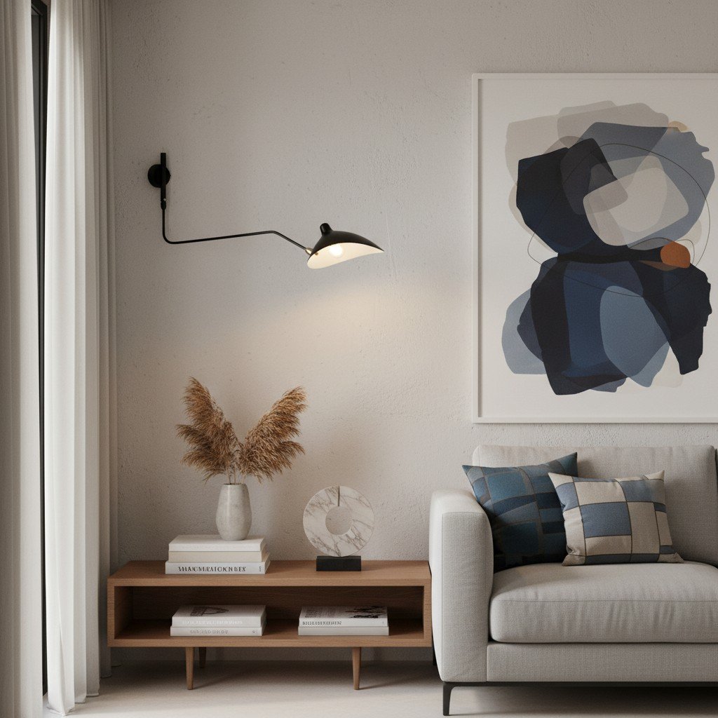 Arclume Modern Minimalist Designer Wall Lamp – Sleek Adjustable Arm Sconce Contemporary Lighting N42 | Esilora