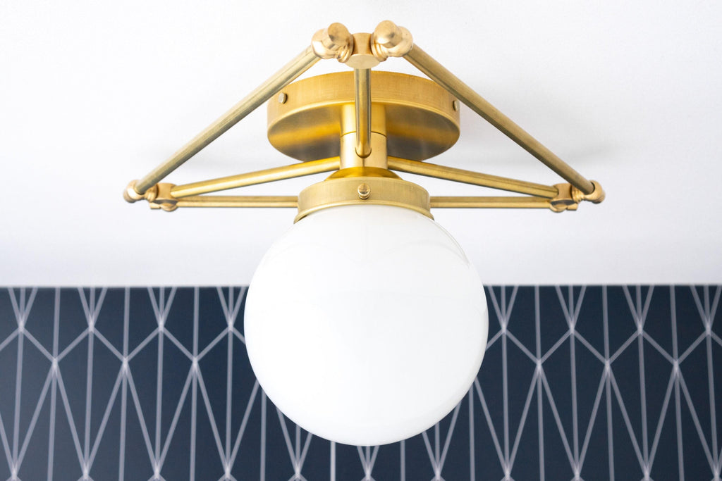Glorica Glass geometrikus fémvázas mennyezeti lámpa – modern art déco stílusú mennyezeti világítótest nappaliba és étkezőbe | Esilora