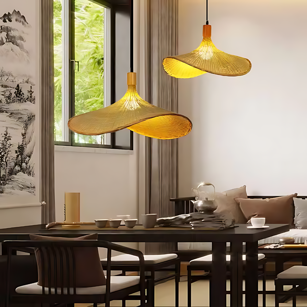 Rustic Raphia Charm Rattan Light | Esilora