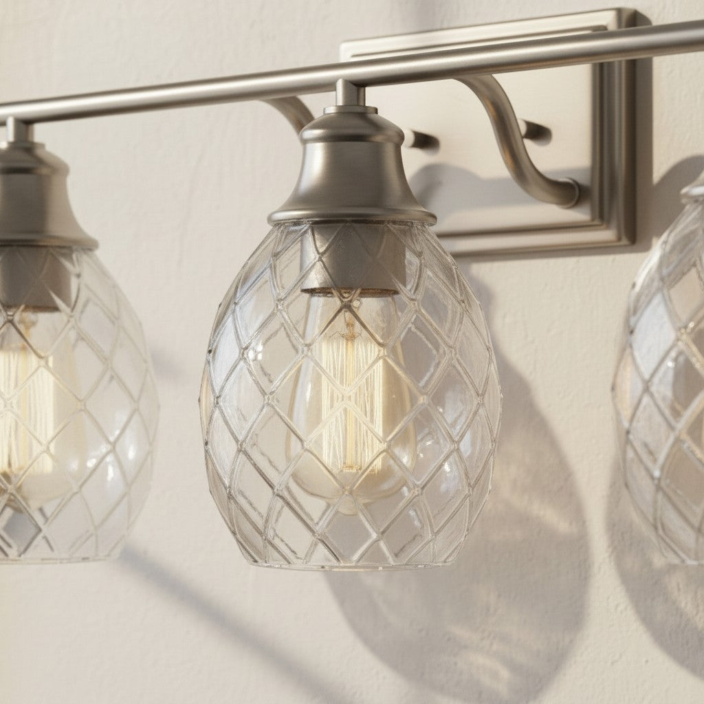Nixora Modern Farmhouse Ribbed Design Wall Lamp - Decorative Lighting for Bathroom and Hallway | Esilora