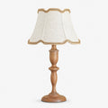 Vintage Fabric Table Lamp with Scalloped Shade | Esilora