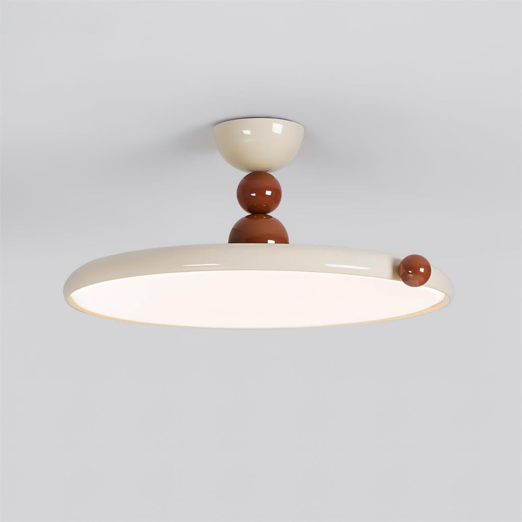 Round Flying Disc Ceiling Light - Retro Style Metal Acrylic | Esilora