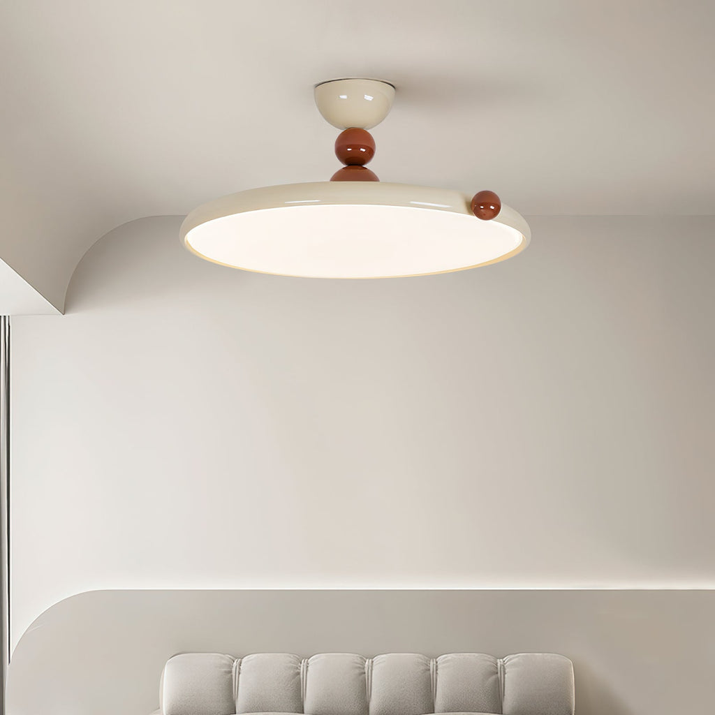 Round Flying Disc Ceiling Light - Retro Style Metal Acrylic | Esilora