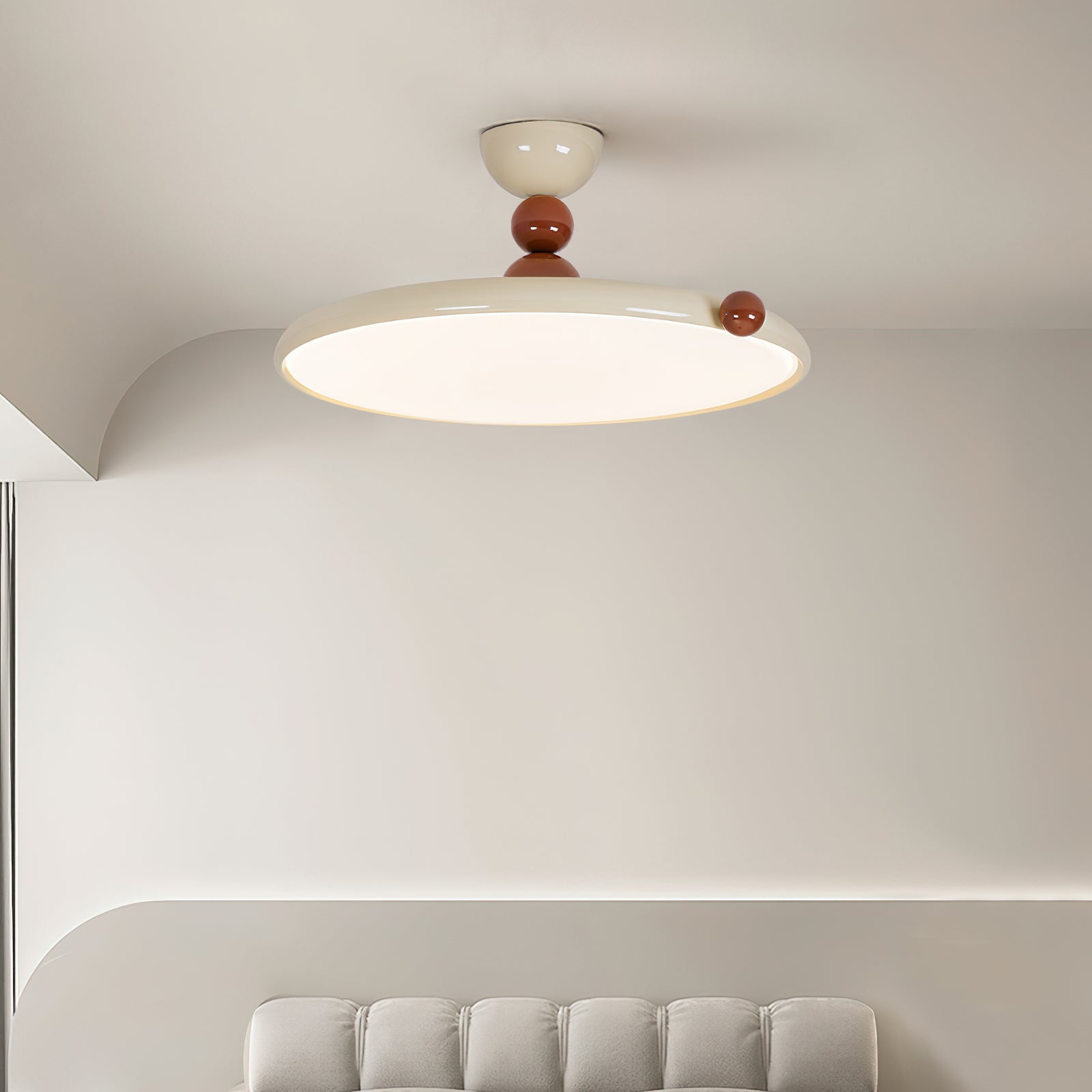 Round Flying Disc Ceiling Light - Retro Style Metal Acrylic | Esilora