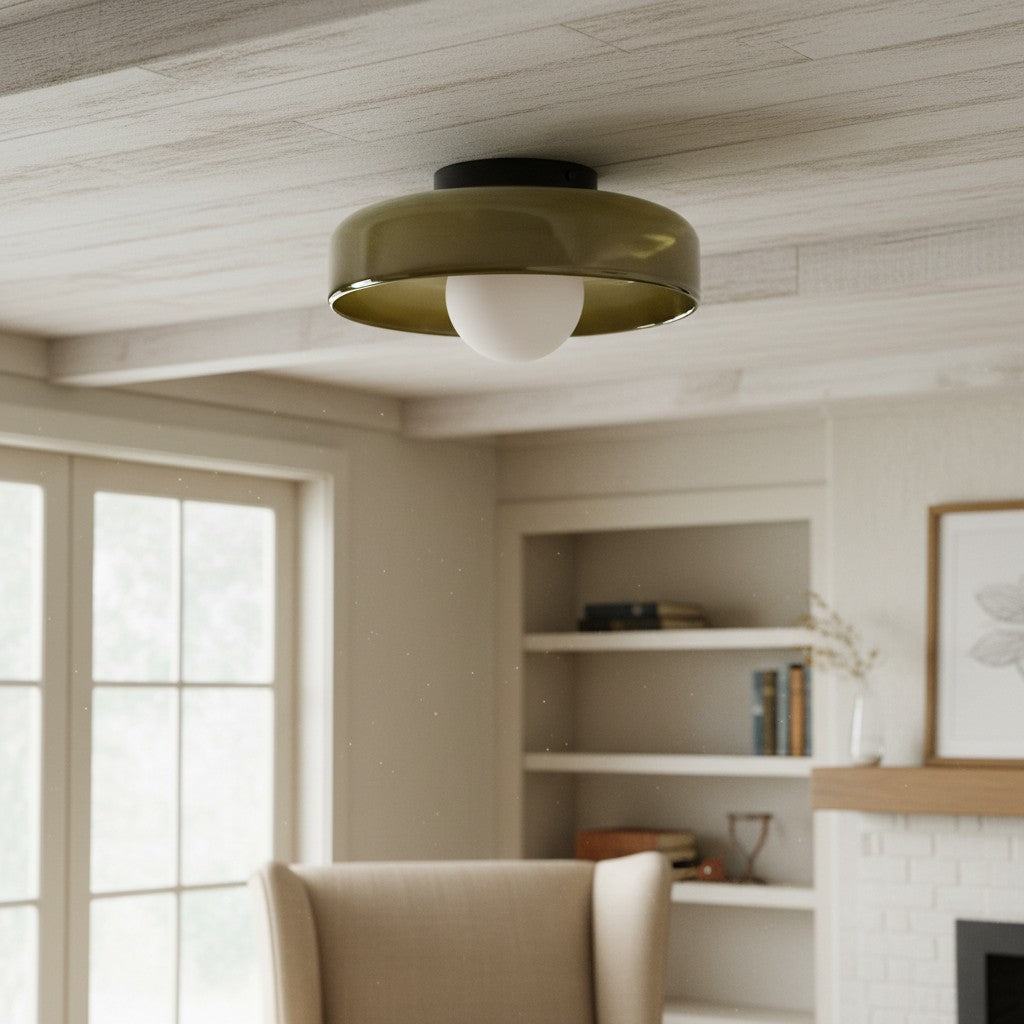 Lampada da soffitto e da parete Glasenti Halo Disc Orb – Illuminazione scultorea moderna per gli ambienti domestici U29 | Esilora