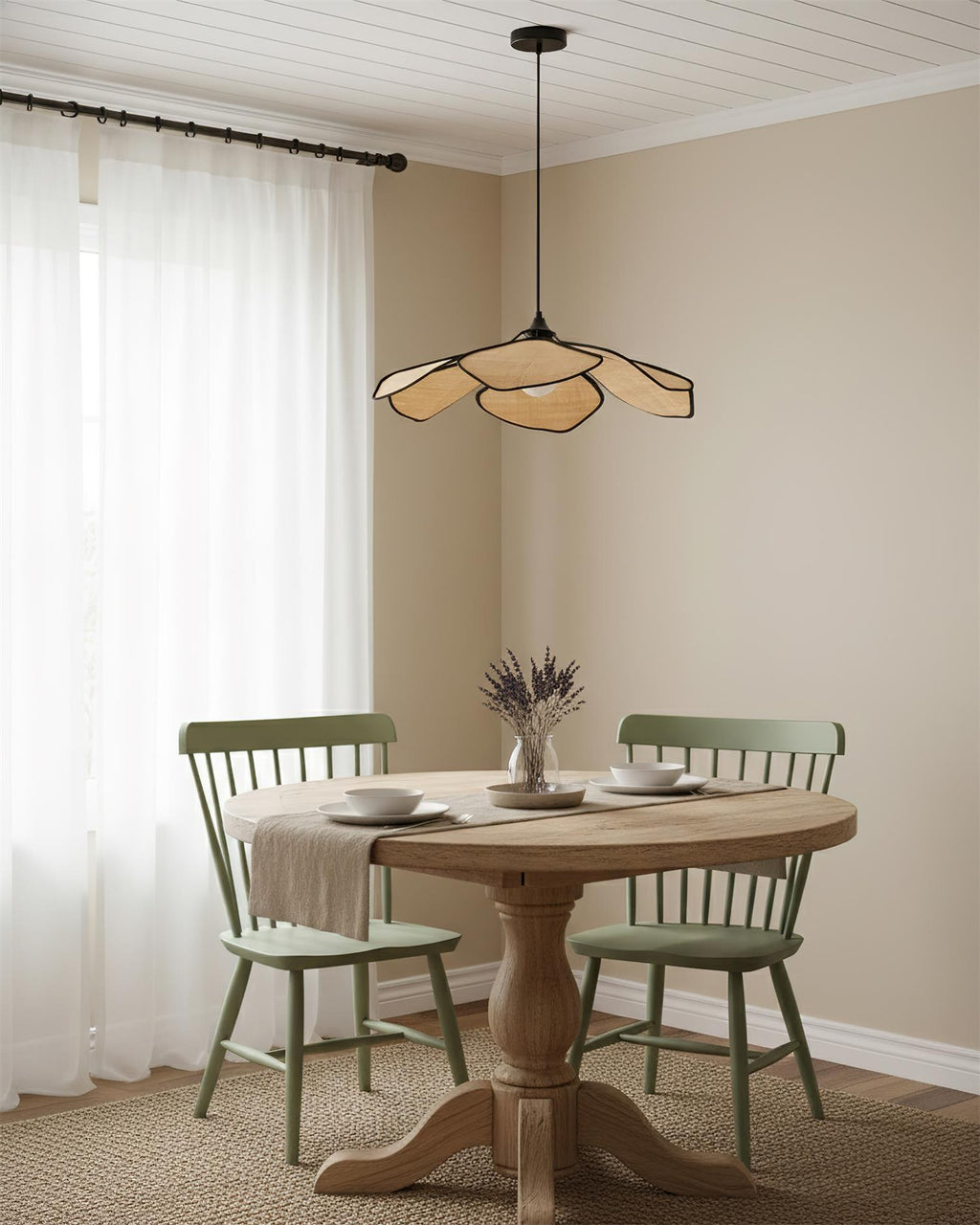 Raffia Petal Pendant Lamp | Esilora