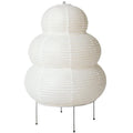 Lampada da tavolo giapponese wabi-sabi in carta di riso bianca | Esilora