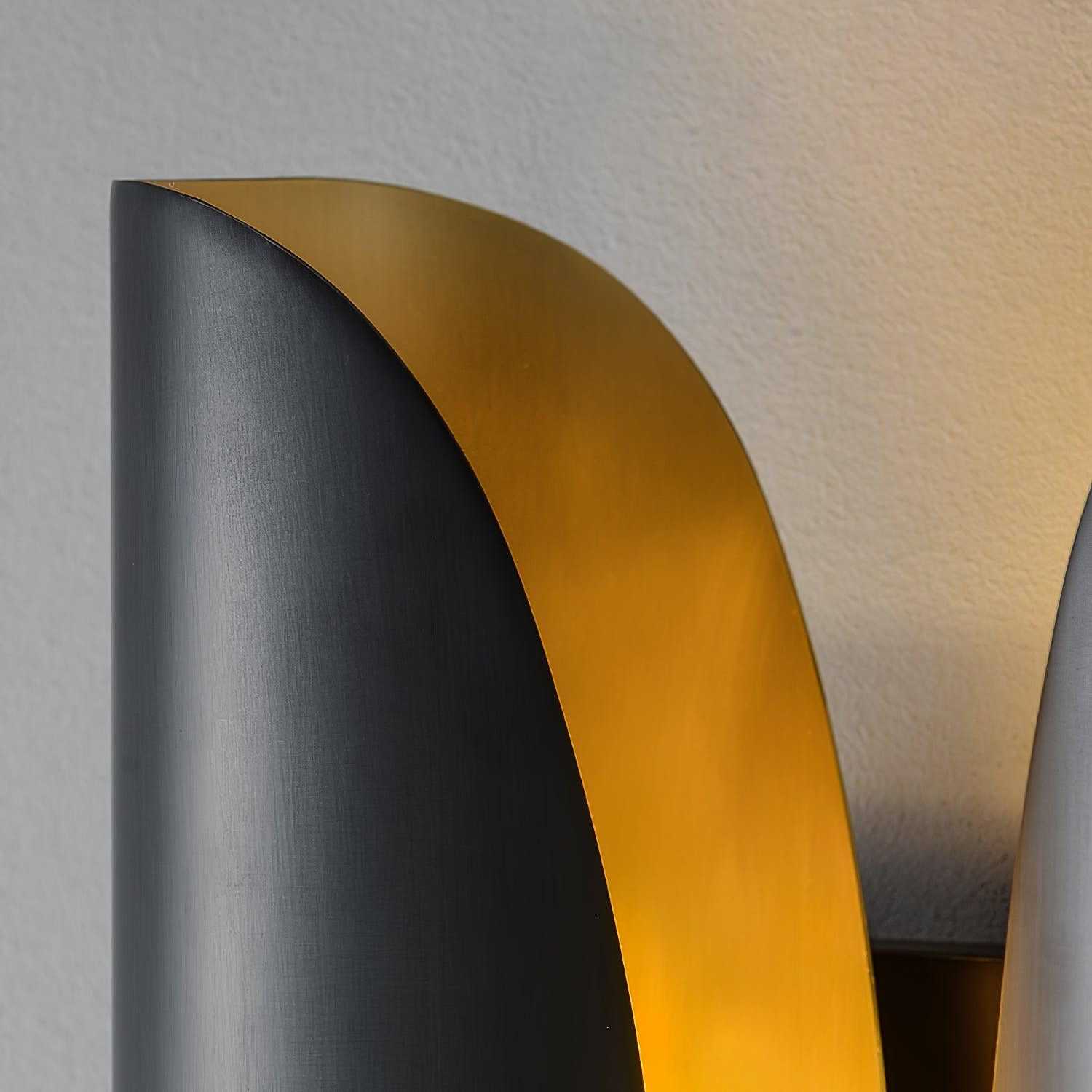 Auregon Artistic Sculptural Wall Sconce – Abstract Coiled Metal Wall Light for Hallway or Living Room | Esilora