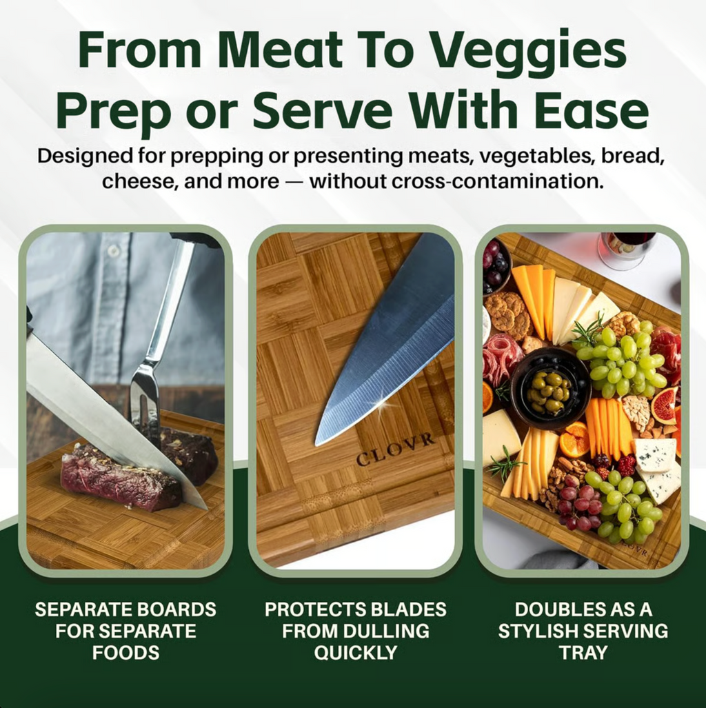 PureBlade Trio - Cut Safely and Plastic-Free for a Better Cooking Experience - Esilora