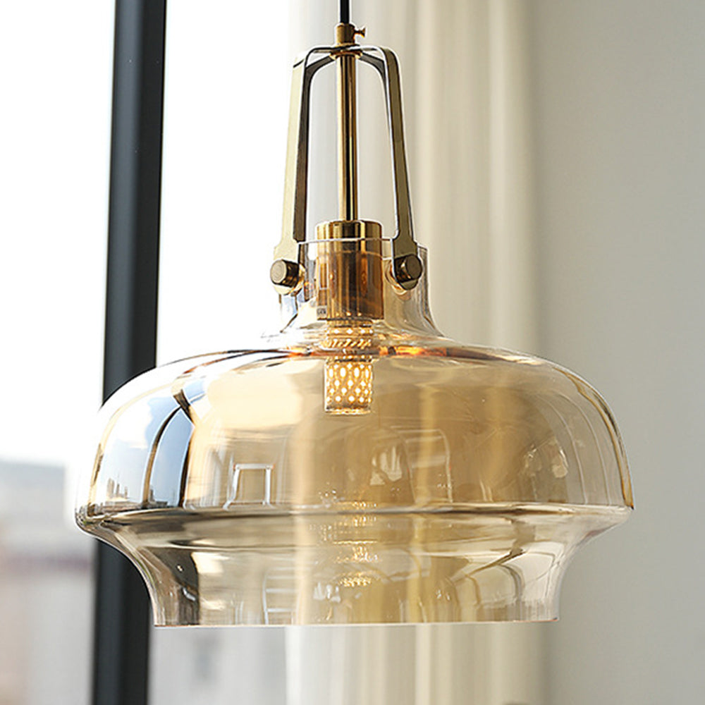 Lawson transparent pendellampe i glass, inspirert av akvarier – moderne hengende lampe til hjemmet | Esilora