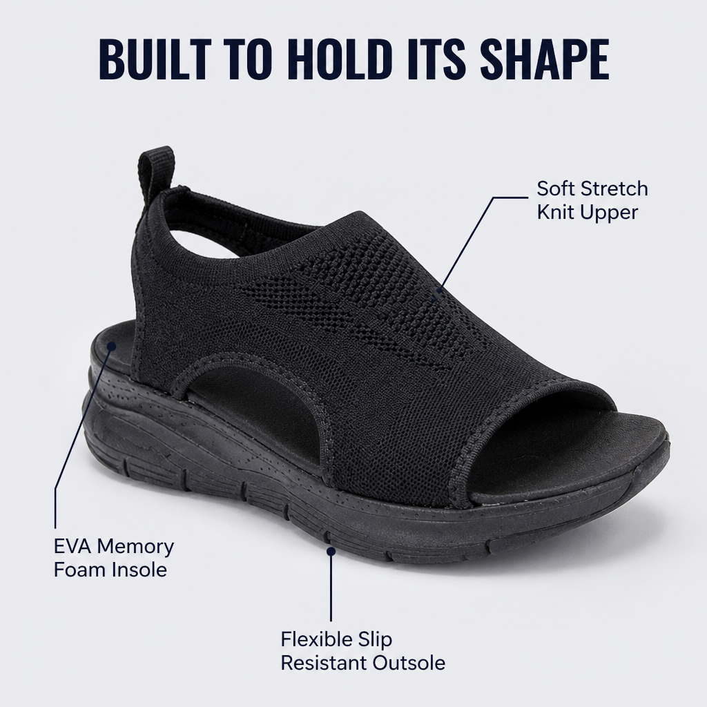 SlingFlexie – prodyšné pletené sandály typu slingback s pohodlnou podporou klenby - Esilora