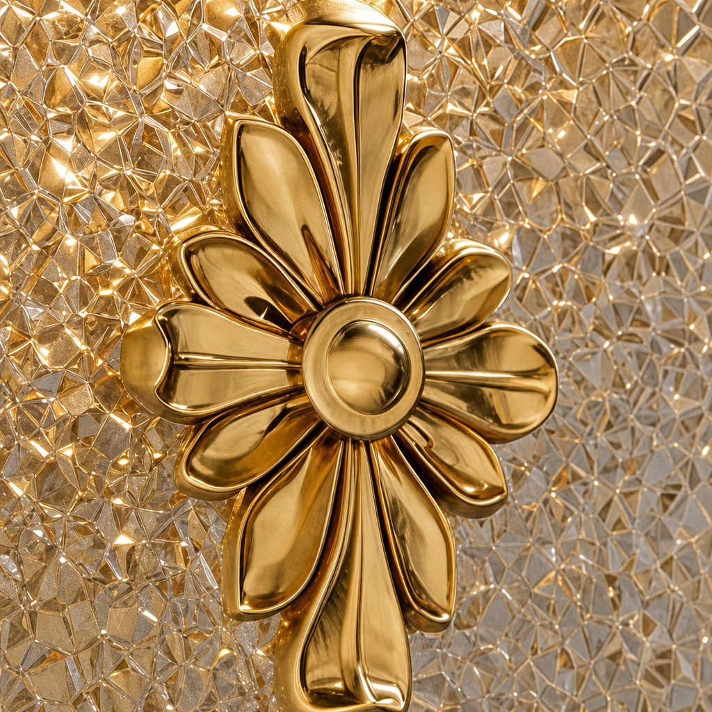 Lucenda Butterfly Flush Mount Ceiling Light - Gold Acrylic Retro Lamp for Hallway and Entryway | Esilora