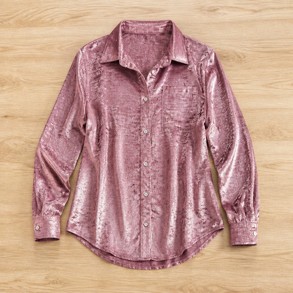 SilkenAura Mercerized Lapel Shirt — Glow with Effortless Elegance and All-Day Confidence - Esilora