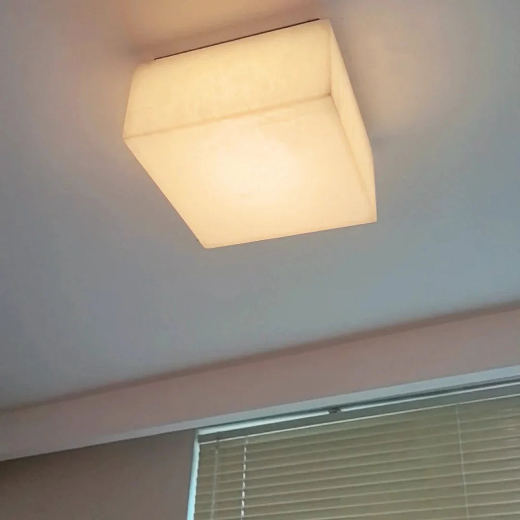 Rivage Alabaster Minimalist Ceiling Light | Esilora
