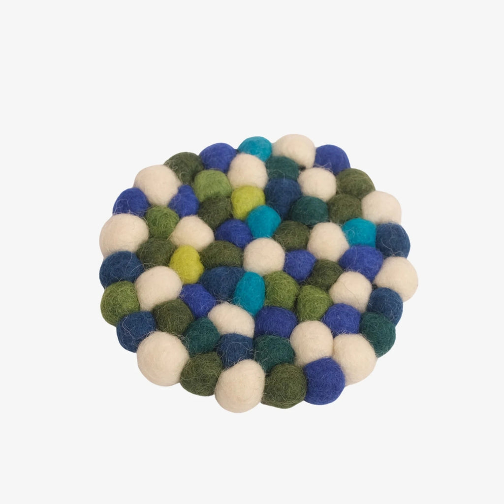 Handmade Wool Felt Ball Coaster | Esilora