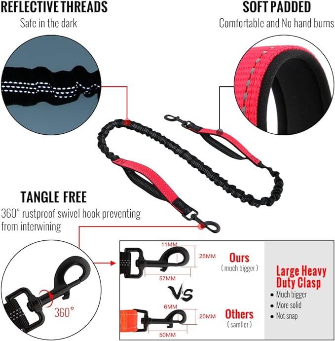 Soft Control Dog Leash for Relaxed Walks Without Jerking - Esilora
