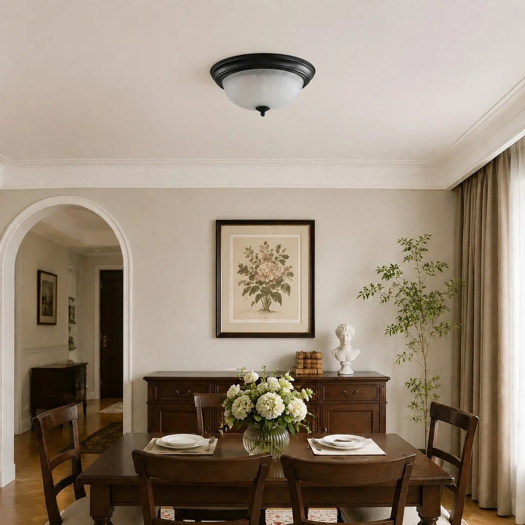Vintage Scrollwork Flush Mount Ceiling Light | Esilora