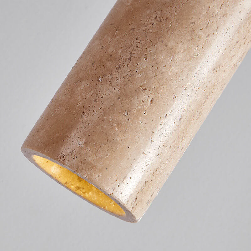 Wabi Sabi Solid Wood Travertine Stone Pendant Light M37 | Esilora