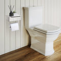 Tissuedispenser | Roestvrijstalen toiletpapierhouder | 2-in-1-houder met plank | SteelShelf - Esilora