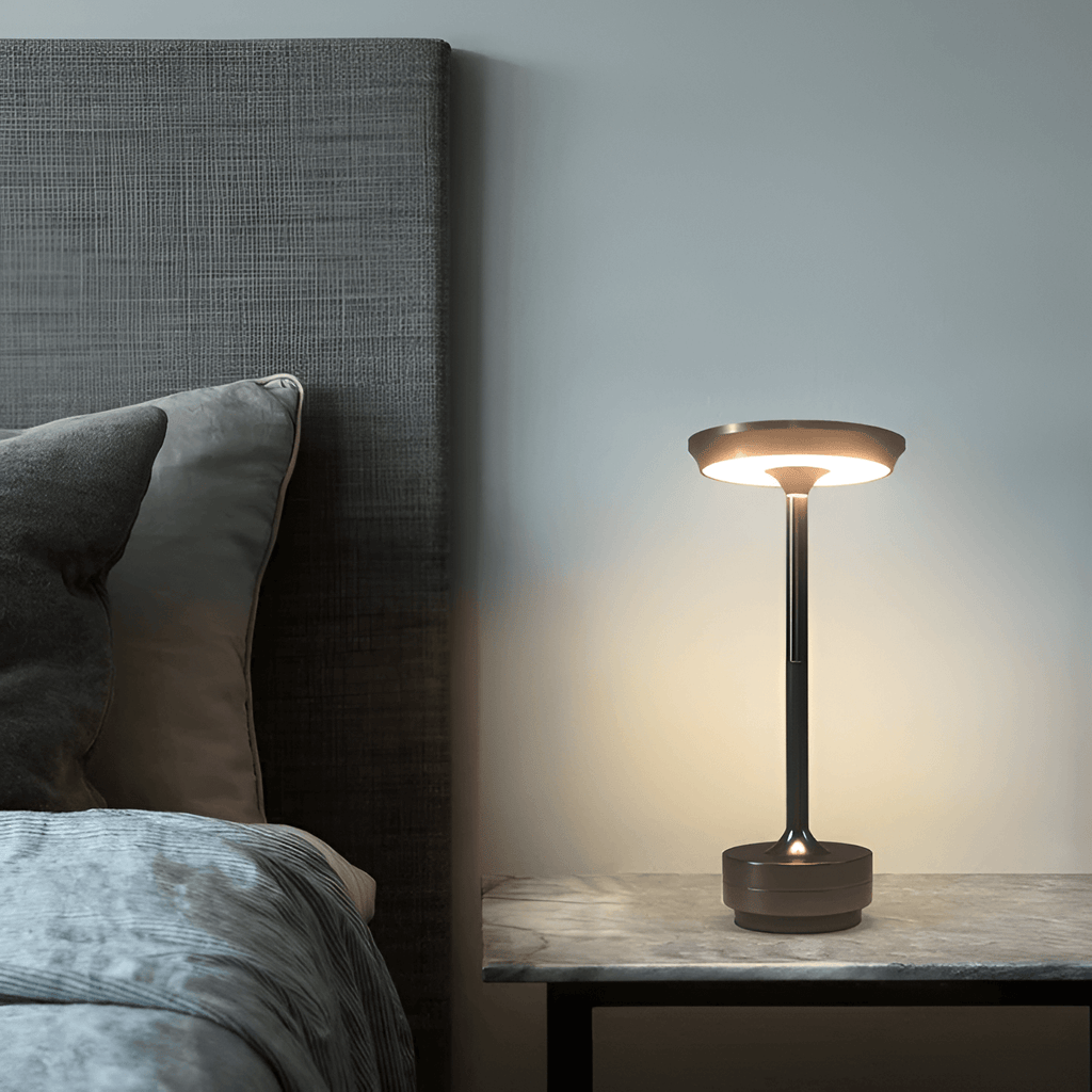 Wireless Metal LED Table Lamp — Touch Controls
