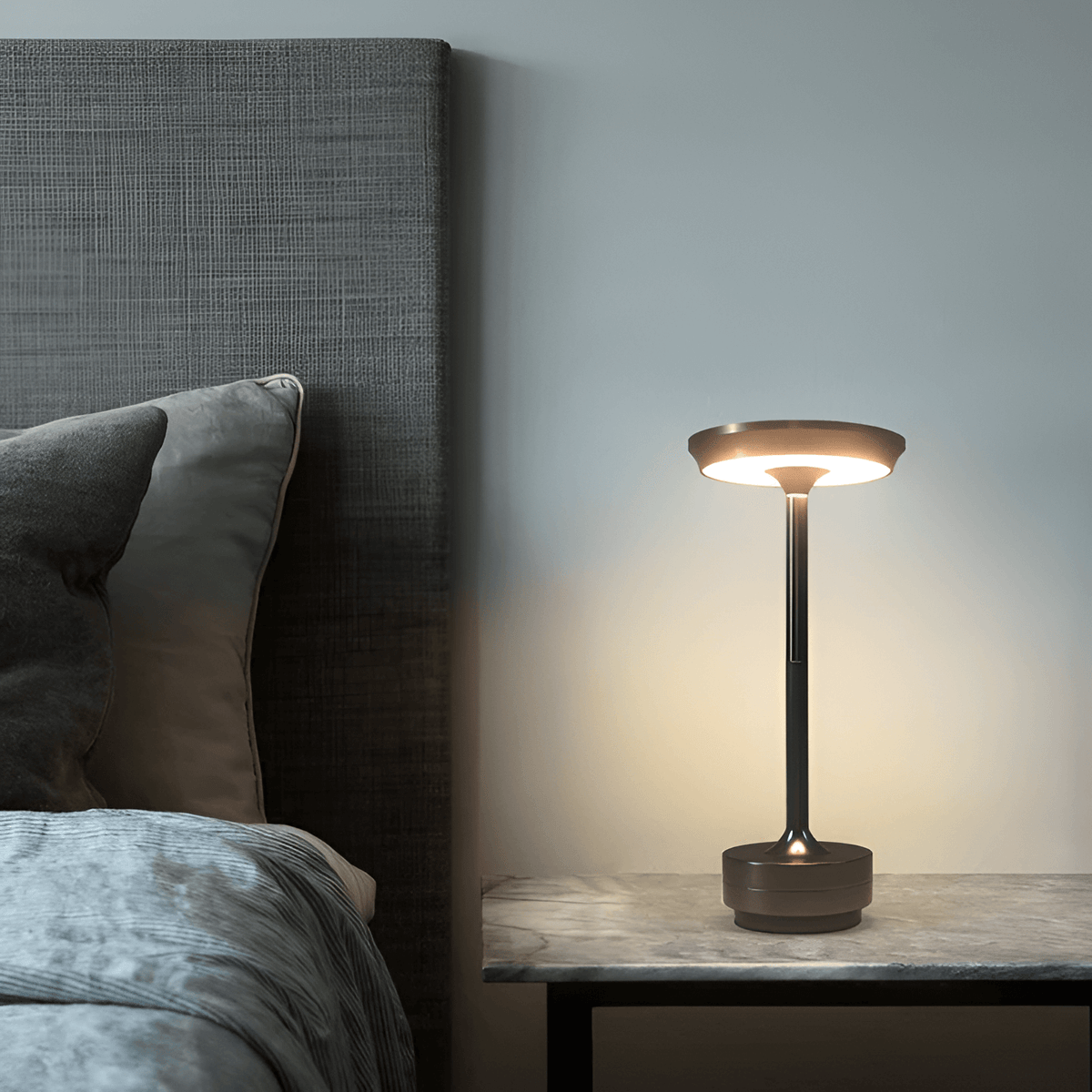 Wireless Metal LED Table Lamp — Touch Controls
