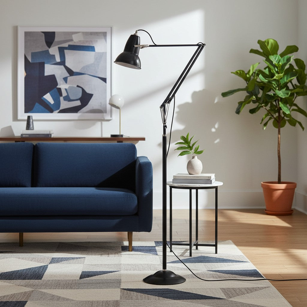 Modryx Modern Functional Design ‑ Industrial Adjustable Floor Standing Lamp for Home Interiors | Esilora