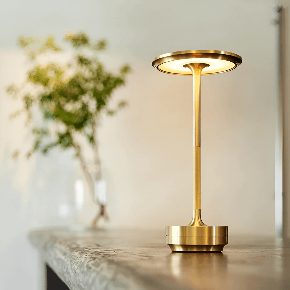 Wireless Metal LED Table Lamp — Touch Controls