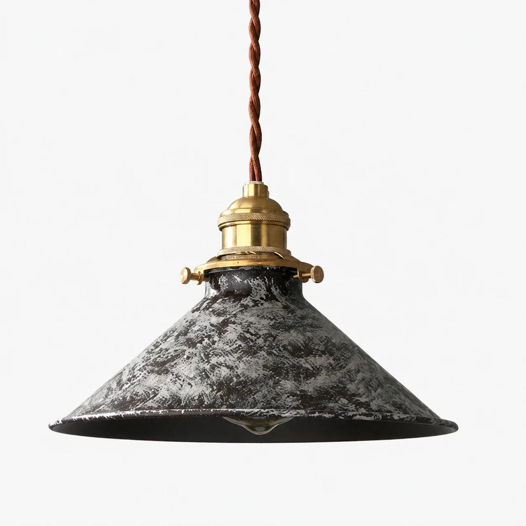 Vintage Industrielle Pendelleuchte aus distressed Metall | Esilora