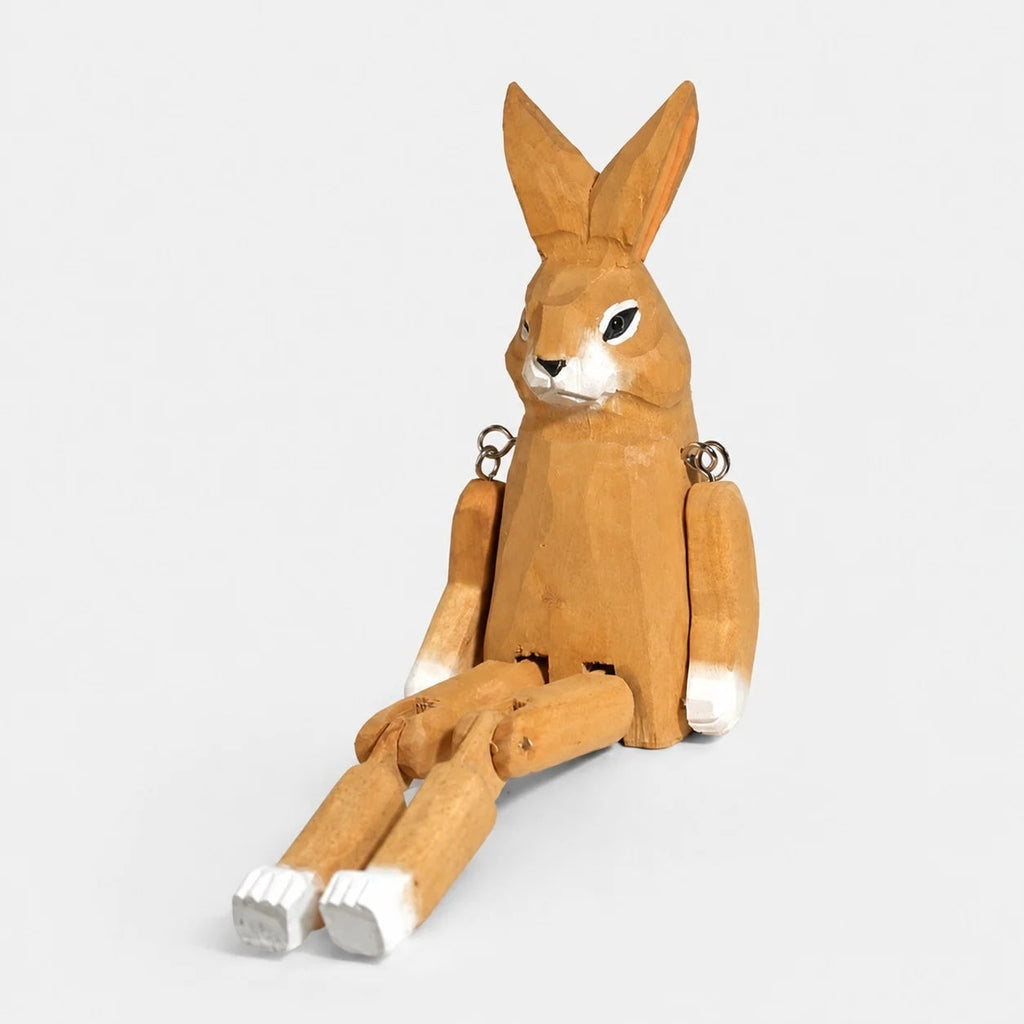Hand-Carved Wooden Dangling-Leg Animal Ornaments | Esilora