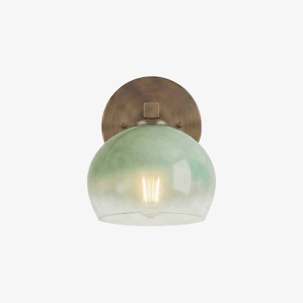 Javina globus-vegglampe – minimalistisk lampe i metall og glass med klokkeform for belysning i stue og soverom | Esilora