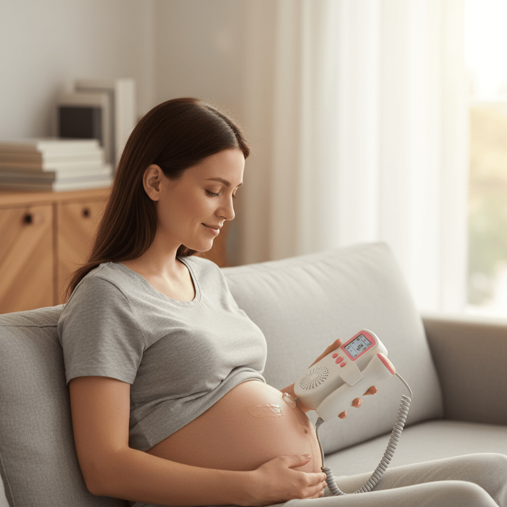 BabyPulse Portable Fetal Heart Monitor With LCD Display For Easy Home Monitoring