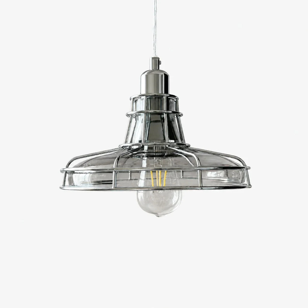 Glass Metal Cage Pendant Lamp | Esilora