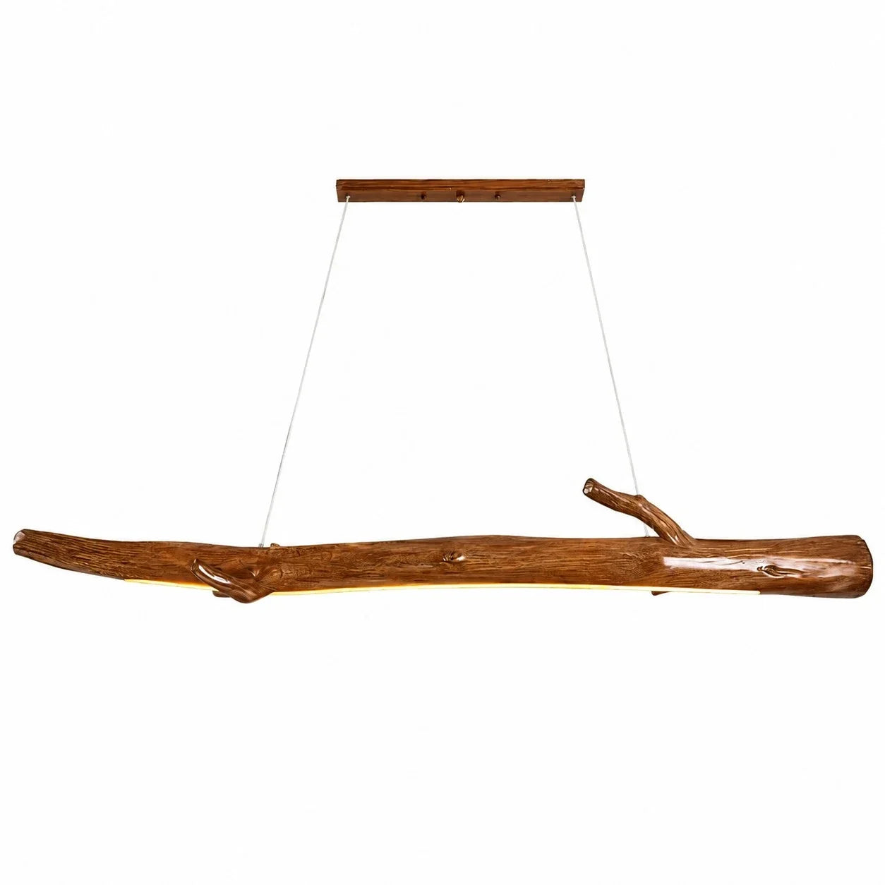 Wabi-Sabi Natural Wood Linear Pendant Light for Dining Rooms and Tea Spaces | Esilora