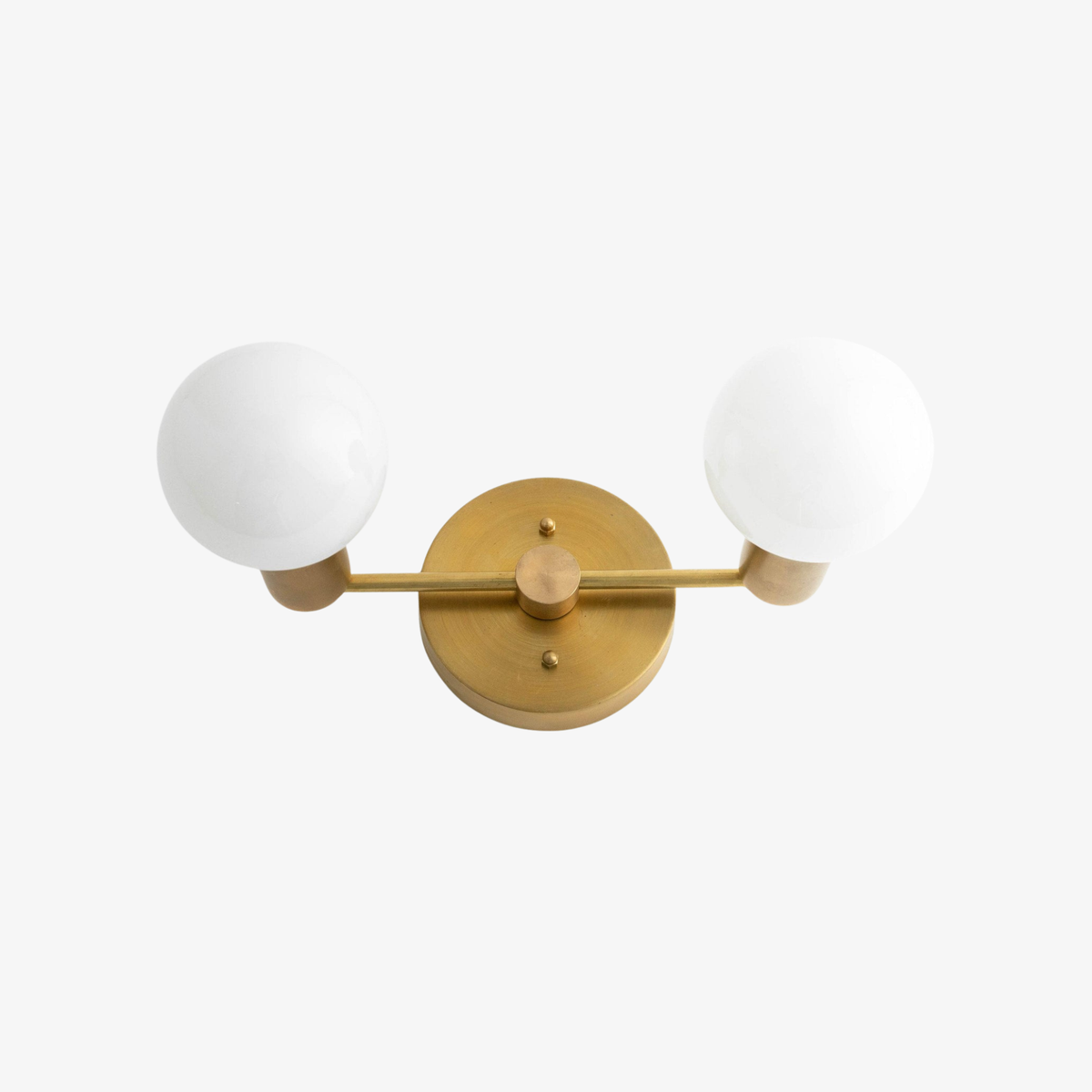Glorica Glass Minimalist Metal Arm Globe Wall Sconce – Mid-Century Vanity Lighting for Mirror & Hallway | Esilora