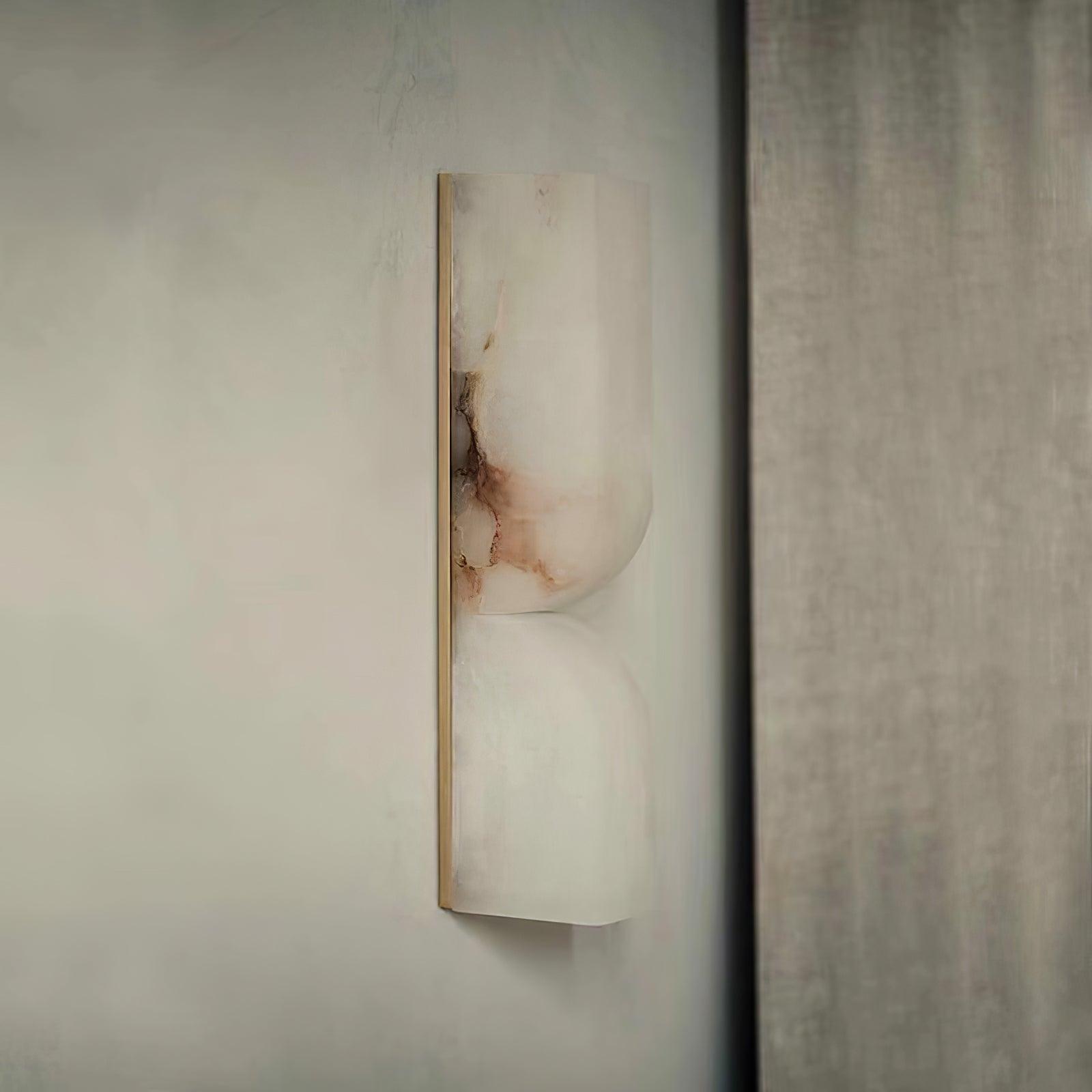 Moderne rechteckige Alabaster-Wandleuchte – Minimalistische Leuchte für Schlafzimmer Flur Wohnzimmer | Esilora
