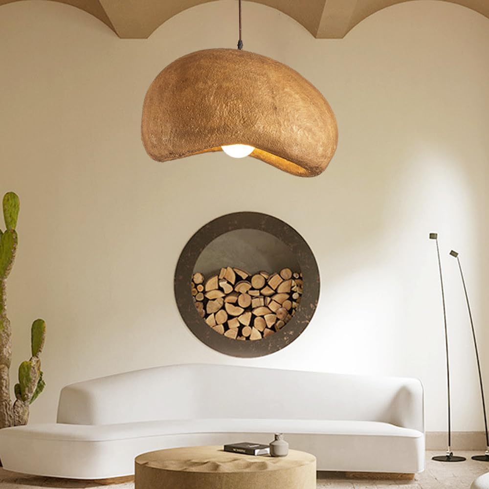 Wabi-Sabi Coffee Cloud Japandi Resin Pendant Light | Esilora