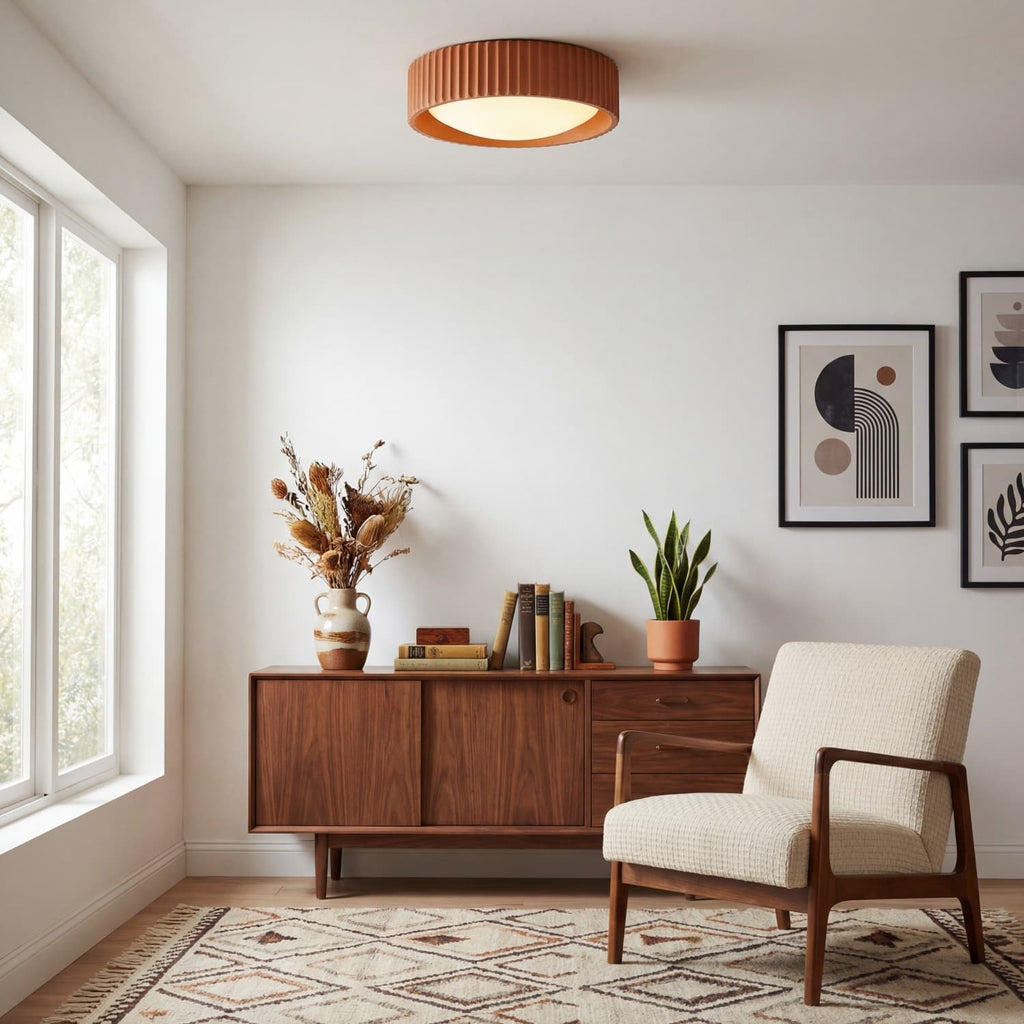Acrion Round Ceiling Light - Modern Acrylic Light for Bedroom | Esilora