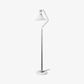 Kallera French Floor Lamp - Glass Magnolia Shade and Marble Base for Living Room and Reading Nook | Esilora