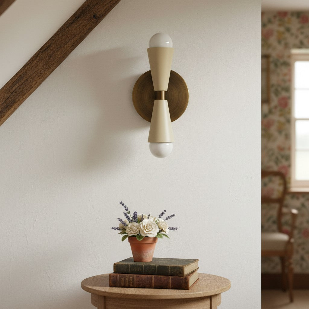 Pyralis Cone Modern Cone Wall Sconce – Modern Farmhouse Metal Wall Light for Hallway or Bathroom | Esilora