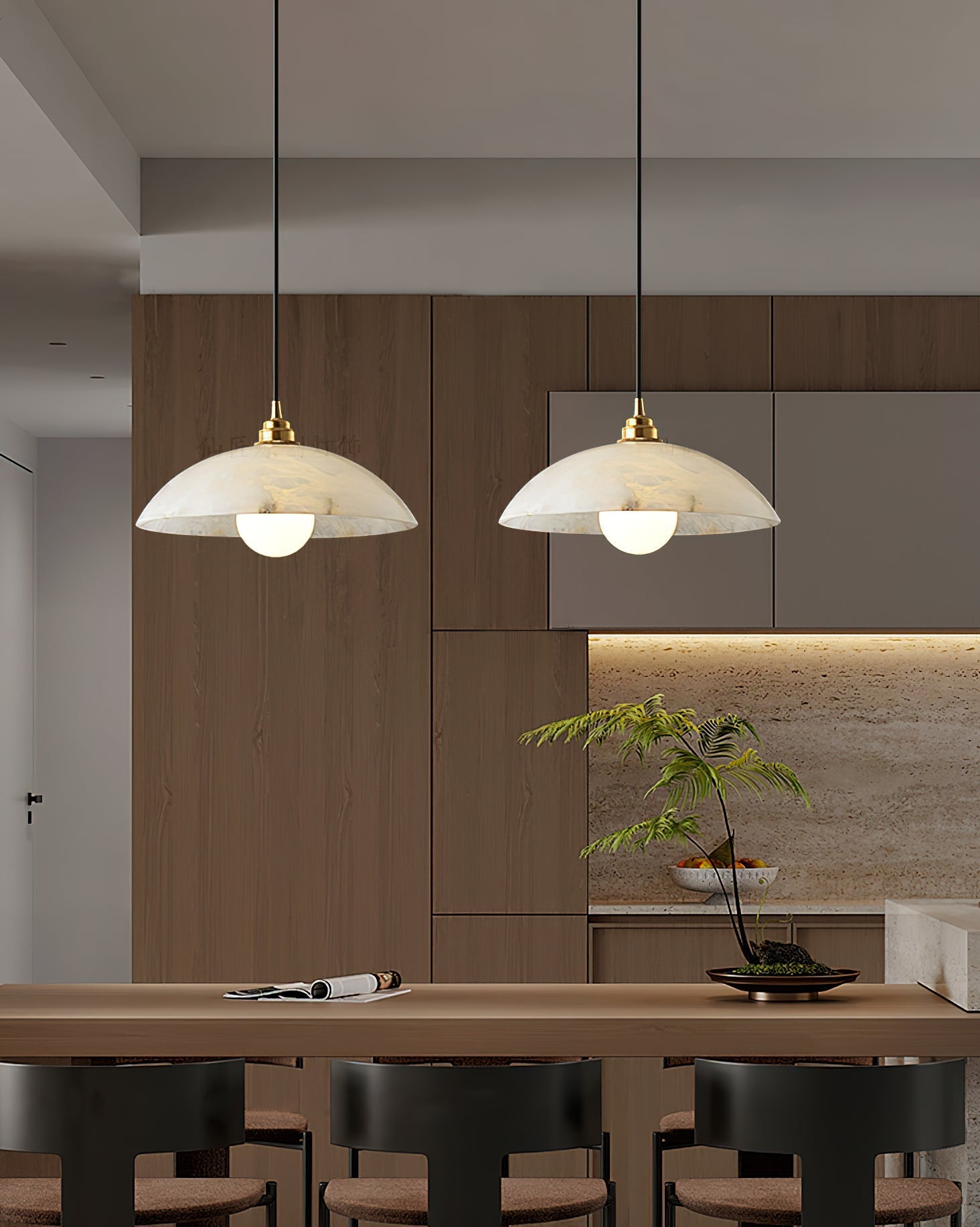 Alabaster Dome Pendant Light | Esilora