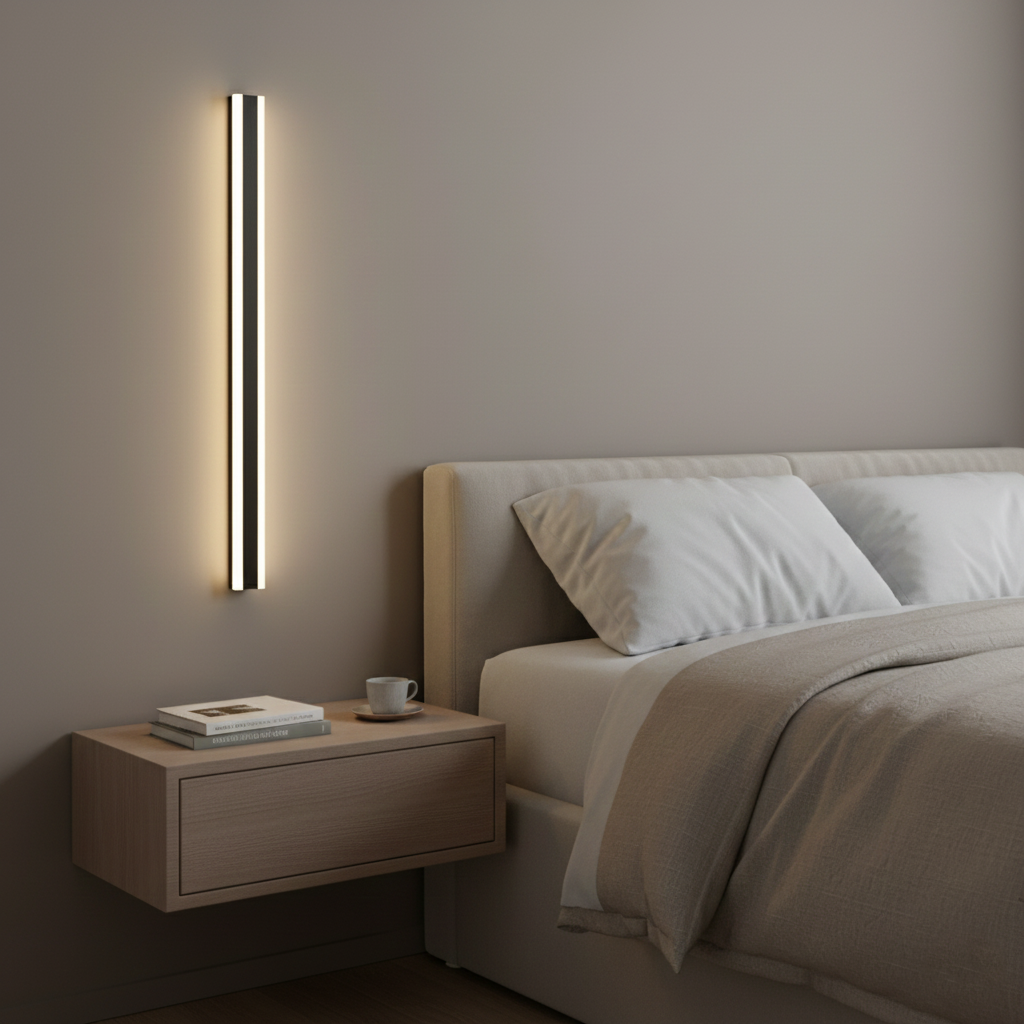 Elegantní minimalistické lineární kovové venkovní nástěnné svítidlo Edge | Esilora