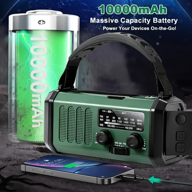 Portable Emergency Radio featuring Flashlight and USB Charging - Esilora